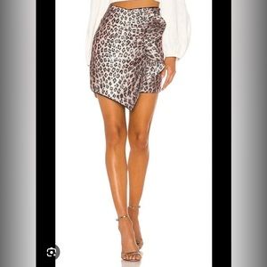 Camila Coelho Sequin Leopard Mini Skirt
